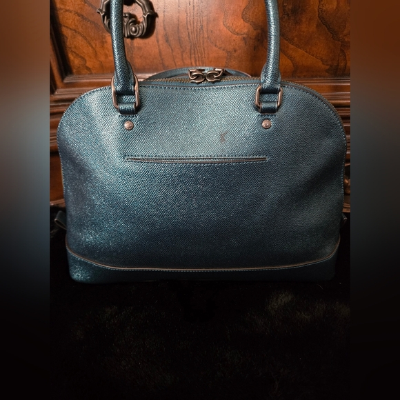 Coach Sierra Metallic Dark Teal Satchel #22313 - Picture 5 of 8